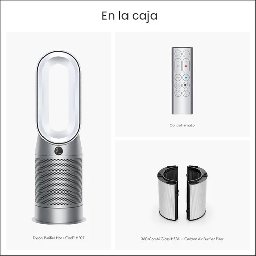 Miniatura 3 de Dyson Purificador caliente+frío HP07 Purificador de aire, calentador y ventilador - Blanco/Plata, Grande