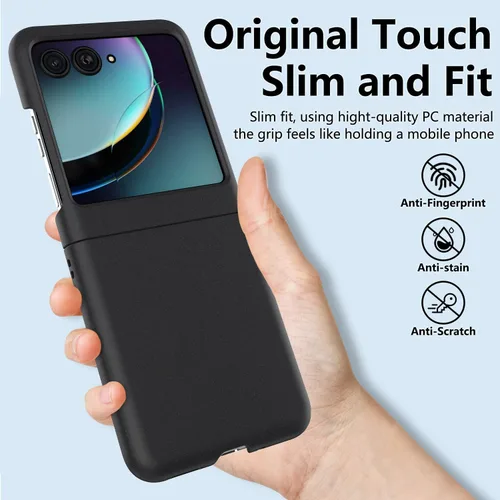 Miniatura 3 de 【Actualizada】 Funda delgada para Moto Razr Plus 2023, [parte trasera de policarbonato duro] [sensación esmerilada] [soporte de carga inalámbrica]