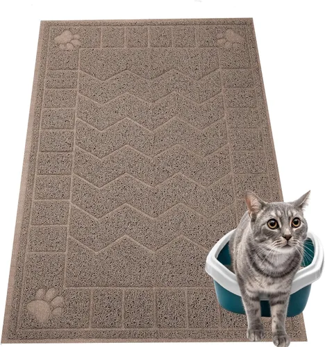 Miniatura 10 de Alfombrilla de Arena para Gatos, Alfombrilla Atrapa Arena Suave para las Patitas del Gatito, Alfombrilla para Caja de Arena de Gatitos de 47" x 35