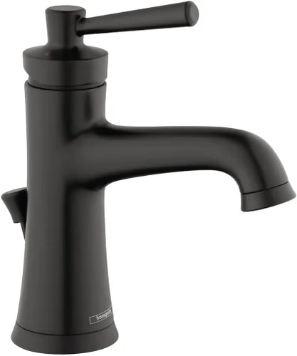hansgrohe 4771670 Joleena Grifo de un solo orificio de 1.2 GPM con drenaje emergente, 7.75 pulgadas de alto, negro mate Mate negro