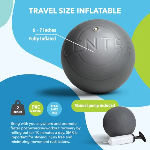 Miniatura 5 de RAD Centro - Bola de masaje de tejido profundo de yoga suave - Bola de liberación miofascial para masaje abdominal, psoas, cuello y estómago - Punto