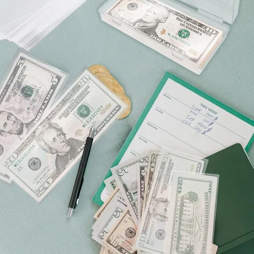 Miniatura 6 de 300 fundas de papel transparente para billetes, fundas individuales para coleccionistas, fundas protectoras de papel para billetes con estuche