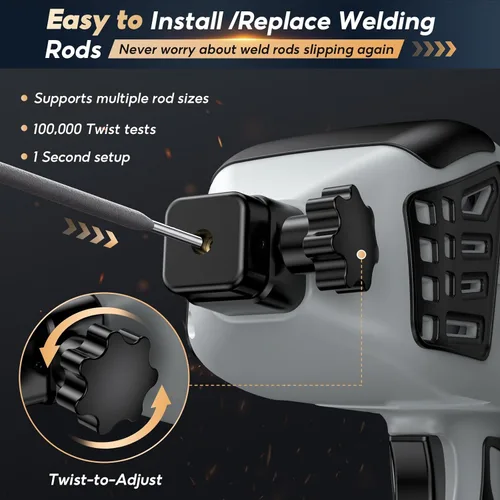 Miniatura 6 de Máquina de soldadura portátil de mano – Soldador de mano inversor IGBT de 110 V, corriente ajustable de arco de 20-120 A, arranque en caliente