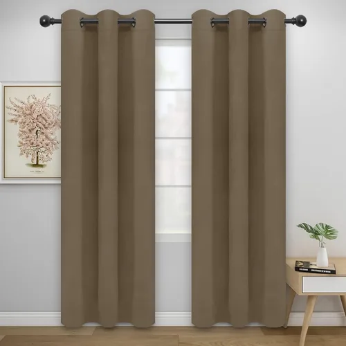 Miniatura 118 de Easy-Going - Cortinas opacas para dormitorio, aislamiento térmico sólido con ojales, cortinas de ventana para reducción de ruido, cortinas