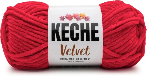 Miniatura 152 de Keche Hilo de terciopelo para ganchillo, manta de felpilla suave, voluminosa, hilo amigurumi, 3.53 oz (132 yardas), color azul bebé