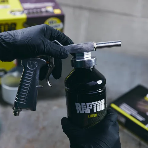 Miniatura 3 de Raptor - Kit de revestimiento en aerosol de uretano tintado para caja de camioneta, pintura protectora, duradera, para portones traseros y camiones