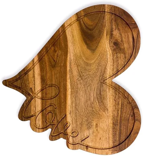 Miniatura 5 de Affinity Decor Tabla de madera de acacia para el día de San Valentín, para cortar queso, charcutería, plato de queso para servir plato de queso