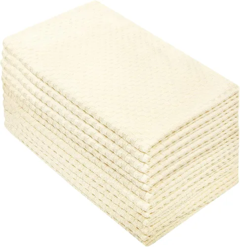 Miniatura 28 de Paquete de 4 toallas para cocina Euro-Cafe Cotton Craft, blancas, 100 % de algodón puro, Algodón, Blanco, paquete de de 12