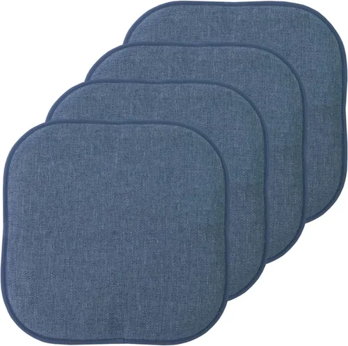 Miniatura 140 de Sweet Home Collection Cojines de espuma viscoelástica para silla, antideslizantes, diseño de panal de abeja, 16 x 16 pulgadas, paquete de 2
