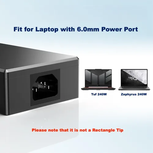 Miniatura 5 de Cargador Zephyrus de 240 W apto para Asus Rog Zephyrus G14 G15 G16 M16 S15 S17 Flow X16 Strix Scar 15 17 G15 G17 Tuf A15 A17 F15 F17 FA506 FA507