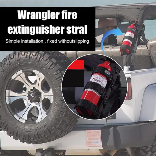 Miniatura 5 de gunhunt 1 soporte para extintor de incendios, barra enrollable de bandera estadounidense, correa de soporte para extintor de incendios ajustable