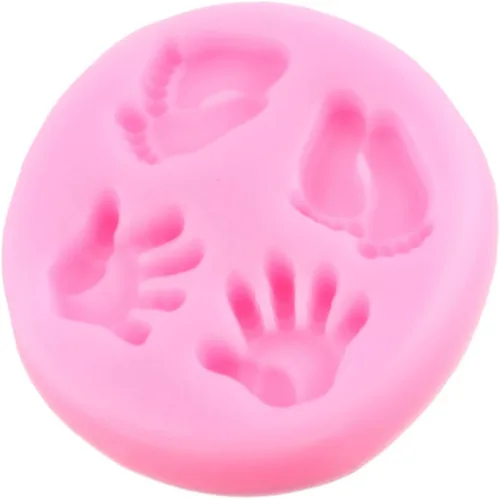 Miniatura 4 de Moldes de silicona para bebé, molde de fondant para pies de bebé, moldes de silicona para decoración de tartas, decoración de cupcakes, caramelo