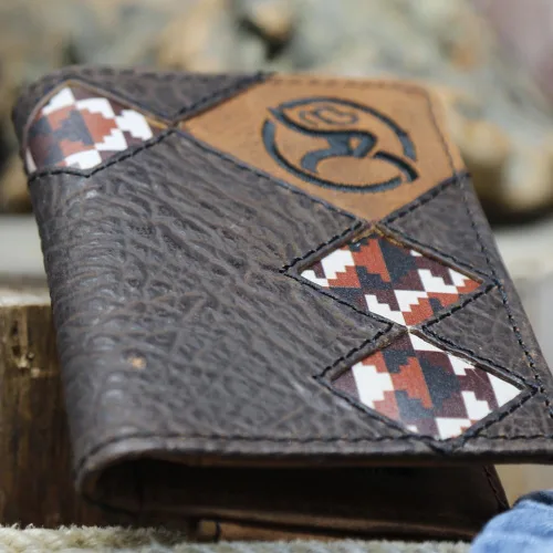 Miniatura 72 de HOOEY Cuero Bi-Fold Hombre, Hands-Up- Estampado Nómada, Talla única, 2812937