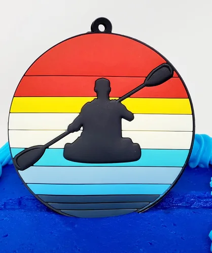 Miniatura 2 de Juego de decoración para pastel de cumpleaños con temática de kayak de 7 piezas para kayak