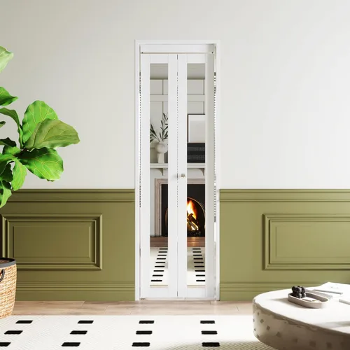 Miniatura 11 de BARNER HOME Puertas plegables, puertas de armario con espejo completo para abertura de 48" (doble 24") x 80", puerta plegable interior para despensa