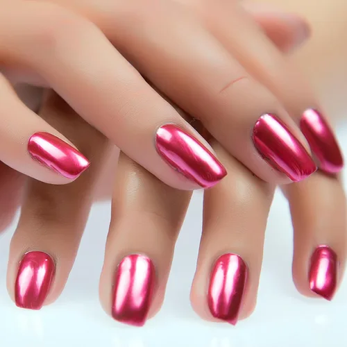 Miniatura 41 de Esmalte de uñas plateado, efecto espejo metálico, decoración de uñas metálica de larga duración no desprendible, esmalte de uñas brillante para 12#