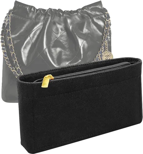 Lckaey Organizador de bolso Inserto para 22 bolsas mini rectángulo 23S bolsa inserto organizador 2001black-23Smini