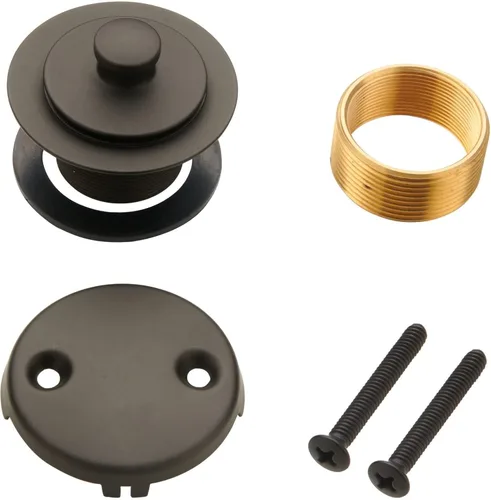Kit de conversión de drenaje de bañera de bronce ensamblaje, Wellup kit de recorte de drenaje de bañera con elevación y giro torsión con placa
