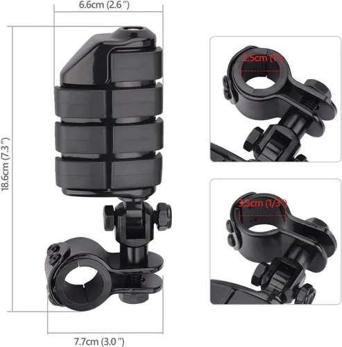 Miniatura 7 de Reposapiés de motocicleta para carretera, estribos de autopista compatibles con Harley Touring, Yamaha, Honda, Suzuki, Kawasaki de 25 mm, 32 mm, 34