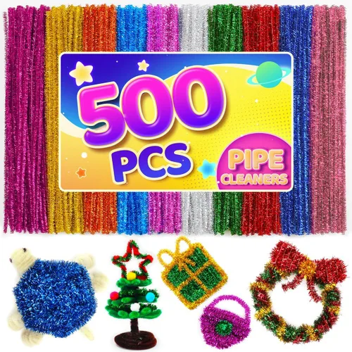 Miniatura 38 de Eppingwin 200 piezas Limpiapipas, Limpiapipas Verde Brillante Suministros para Manualidades, Tallos de Chenilla para Proyectos de Artes y Verde