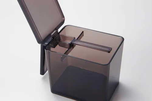 Miniatura 5 de YAMAZAKI Contenedor de especias para el hogar Plástico Grande Almacenamiento de alimentos, negro