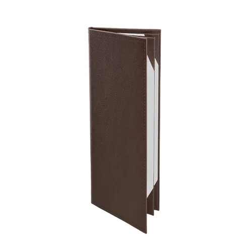 Miniatura 9 de Menu Covers Hecho de piel sintética de alta calidad (paquete de 10) - 4.25 x 11 pulgadas - Lista de vinos - Menú de bar (negro, 4 vistas)