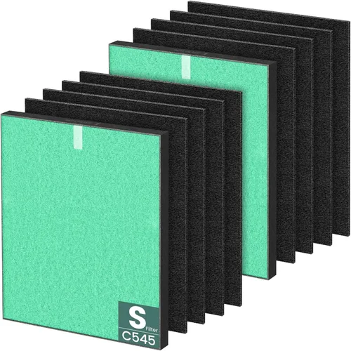 Miniatura 10 de C545 Filtro de repuesto HEPA S compatible con purificador de aire Winix C545, reemplaza a la parte 1712-0096-00 y 2522-0058-00, 1 filtro HEPA + 4