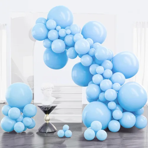 Miniatura 72 de PartyWoo Globos de color azul pizarra, 100 unidades, diferentes tamaños, paquete de 18, 12, 10, 5 pulgadas, azul marino, azul polvoriento, bohemio