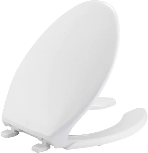 Asiento con tapa para retrete, de la marca Bemis, en color blanco