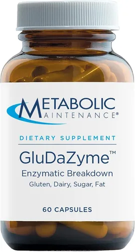 Metabolic Maintenance GluDaZyme - Mezcla de enzimas DPP-IV - Apoya la digestión y la respuesta al gluten - Hipoalergénico - 60 porciones - 60