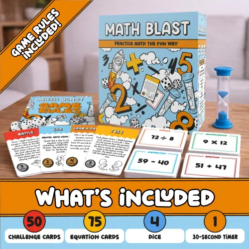 Miniatura 5 de ¡Explotación matemática! Juegos matemáticos geniales para niños de 8 a 12 años - Divertido juego educativo de matemáticas mentales para el hogar