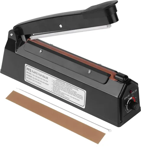Sellador térmico por impulso de 8 pulgadas, máquina de sellado térmico manual de bolsas de polietileno, selladora térmica para bolsas de plástico,