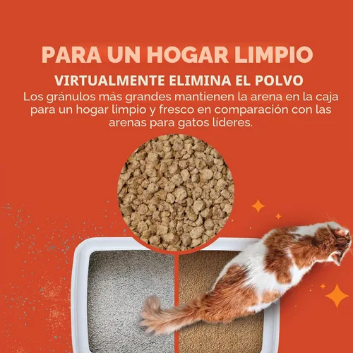 Miniatura 4 de WORLD'S BEST CAT LITTER - Arena para múltiples gatos, sin perfume, 32 libras - Control de rastro y polvo de bajo nivel, ingredientes naturales