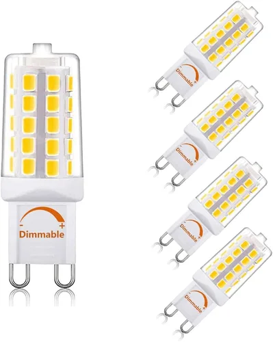 Miniatura 7 de Bombilla LED G9 regulable T4 G9, luz blanca suave de 2700 K, equivalente a bombillas halógenas de 25 W, 40 W, 450 lúmenes, 120 V CA, sin parpadeo