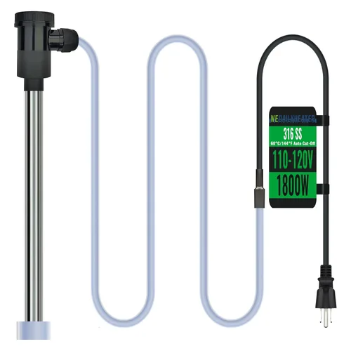 Calentador de agua de inmersión de 1800 W para piscina y bañera de hidromasaje, calentador eléctrico portátil totalmente sumergible con temporizador
