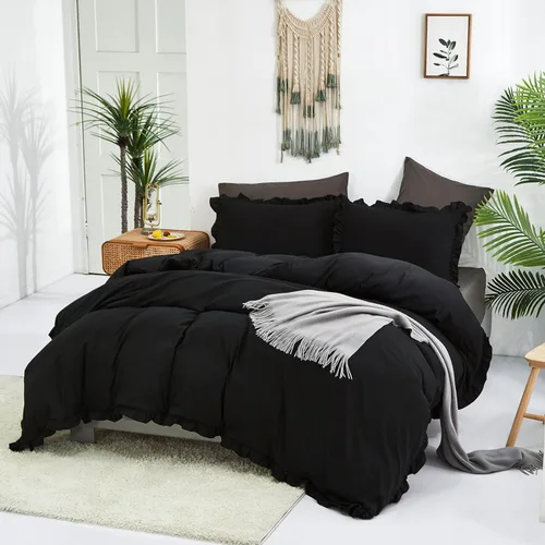 Miniatura 398 de CLOTHKNOW - Juego de edredón verde militar tamaño completo de 3 piezas, juego de ropa de cama verde oscuro, edredón suave con 2 fundas de almohada