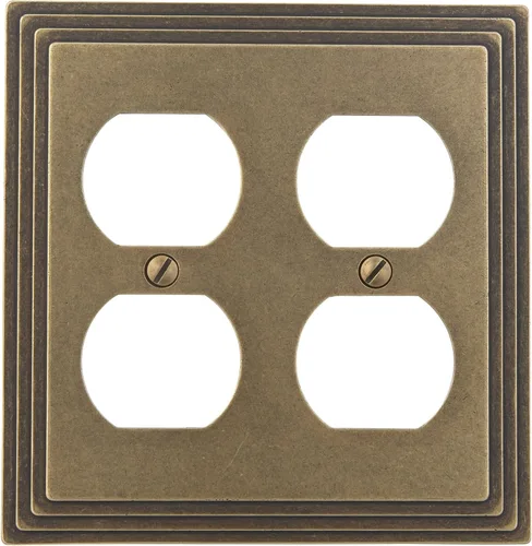 Miniatura 16 de Amerelle Steps - Placa de pared de metal fundido dúplex individual en níquel satinado
