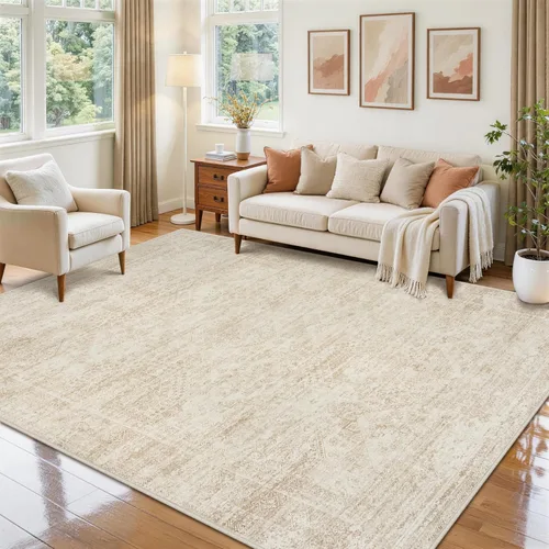 Miniatura 3 de 5x7 Area Rugs for Living Room Rug Washable: Abstract Rug for Dining Room Bedroom Carpet Non Slip 5 by 7 Indoor Modern Nursery Home Office Beige