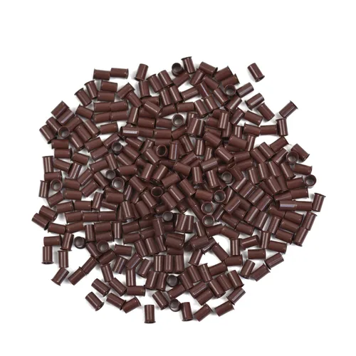 Miniatura 7 de 1000 piezas de microanillos de 0.134 in, cuentas de enlaces de microanillos sin silicona, tubos de cobre para extensiones de cabello