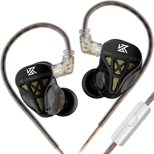 KZ DQS Dynamic Driver - Auriculares intrauditivos semiabiertos con sonido HiFi y auriculares, auriculares KZ Extra Bassy Drummer in Ear Monitor