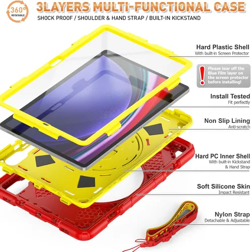 Miniatura 7 de Timecity Funda para tableta Samsung Galaxy Tab S10 Lite / S10 FE / S9 FE 5G / S9 Funda protectora de 10.9 pulgadas/ 11 pulgadas con protector