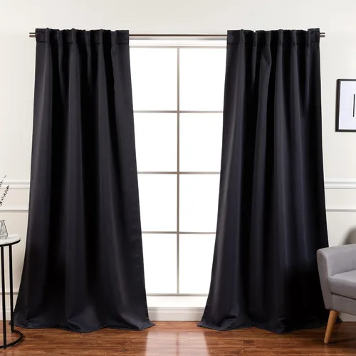 Best Home Fashion Paneles de Cortinas Opacas Premium - Tratamiento de Ventana con Aislamiento Térmico Sólido Cortinas Opacas para Dormitorio -