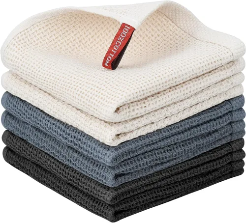Miniatura 68 de Nialnant - Toalla de cocina 100% algodón, tejido gofre, suave, absorbente y de secado rápido, toallas para secar platos, trapos de limpieza - Multi