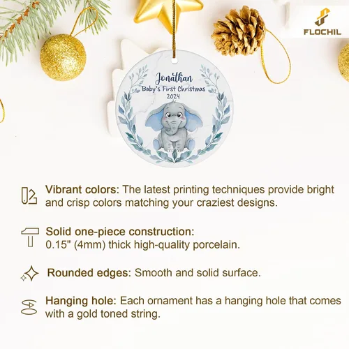 Miniatura 6 de FLOCHIL Adorno personalizado para la primera Navidad del bebé 2023, adorno de la primera Navidad de los bebés 2023, regalo para niños, bebés