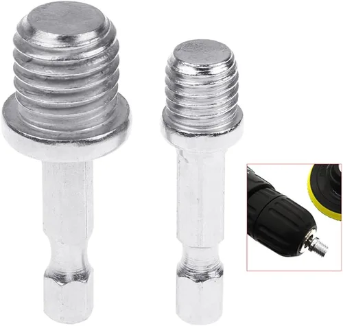 Miniatura 2 de 2 unids/set adaptador de taladro hexagonal M10+M14 Herramientas de división de madera Llave eléctrica Adaptar su taladro eléctrico a alto par