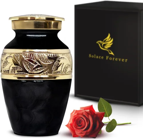 Miniatura 9 de Solace Forever Urna pequeña para cenizas humanas - Urna de recuerdo de mariposa para mujer - Mini urna conmemorativa hecha a mano con bolsa