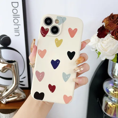 Miniatura 12 de Funda protectora para iPhone 12 para mujeres y niñas, diseño lindo de silicona suave, protección de cámara con forma de corazón, para iPhone 12