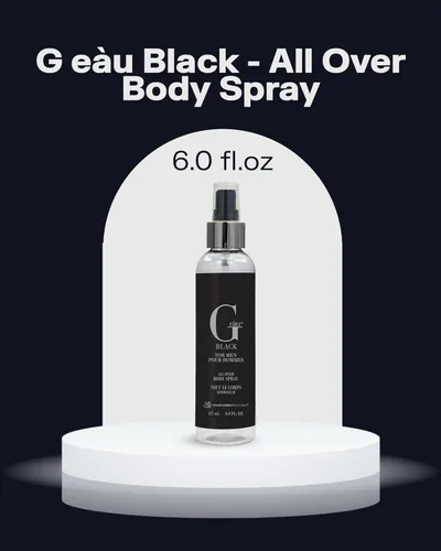 Miniatura 2 de PB ParfumsBelcam G eàu - Spray corporal negro para hombres – Aroma acuoso fresco con salvia, incienso y pimienta – Bruma corporal ligera