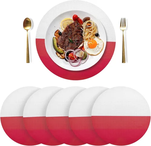 Miniatura 28 de Aruba Flag Round Table Placemats 15 Inch, Seasonal Table Mats Modern Place Mats for Dining, Kitchen, Parties, Camping