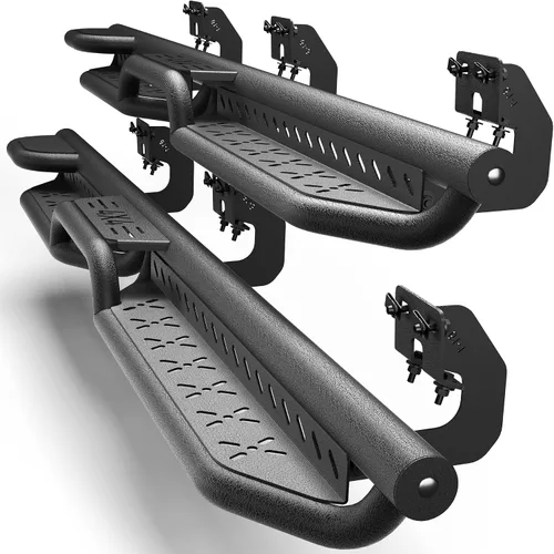 Miniatura 26 de Estribos para Wrangler JK 2007-2018, pasos de trabajo de acero resistente Heavy-Duty Work Steps, 550-LB Capacity, Easy Cab & Bed Access, Jobsite